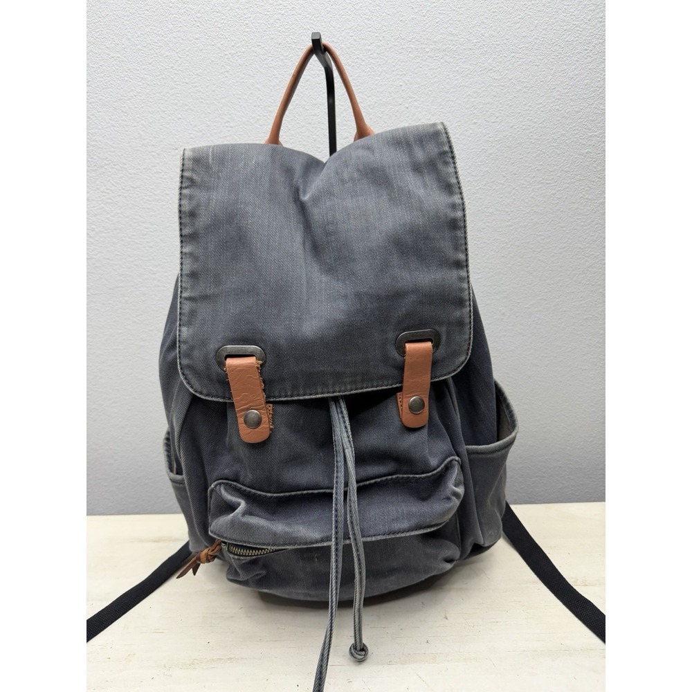 Everlane Canvas Backpack Drawstring Laptop School Travel Bag
